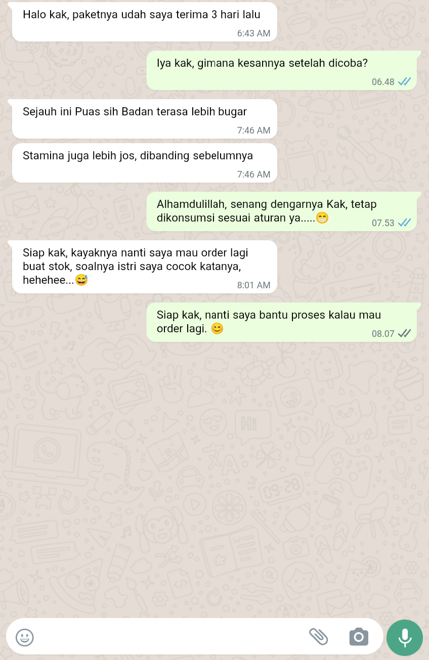 Testimoni Pelanggan Rutin